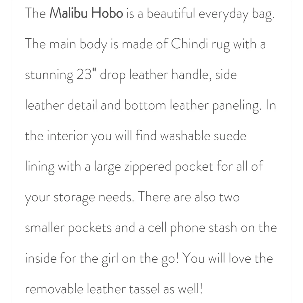 Threads of Evolution Malibu Hobo brown shoulder Chindi rug bag